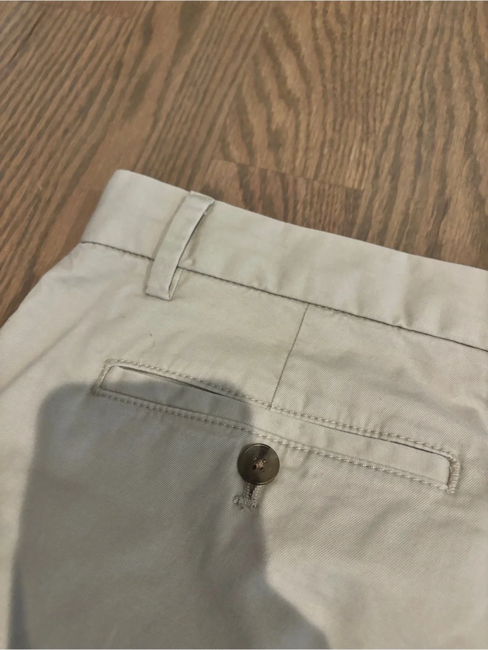 NWOT Banana Republic Lived In Slim Light Khaki Chino Pants 30x30 Cream